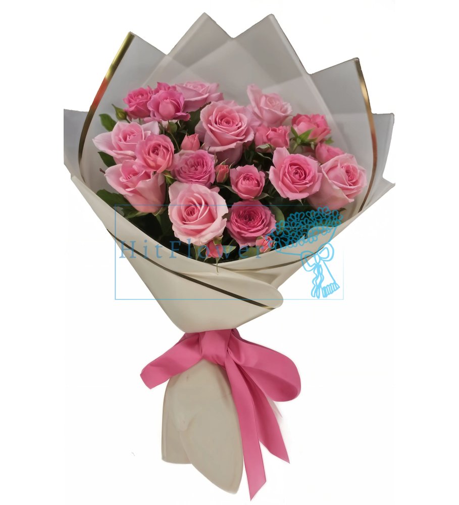 Букет Розовый микс Букет роз  Розовый микс